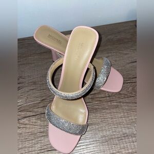 Michael Kors Pink and Silver Women's Sandals